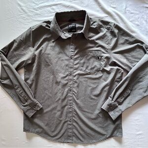 Marmot Mens XL Gray Long Sleeve Hiking Shirt Roll Tab Trail Outdoor Travel
